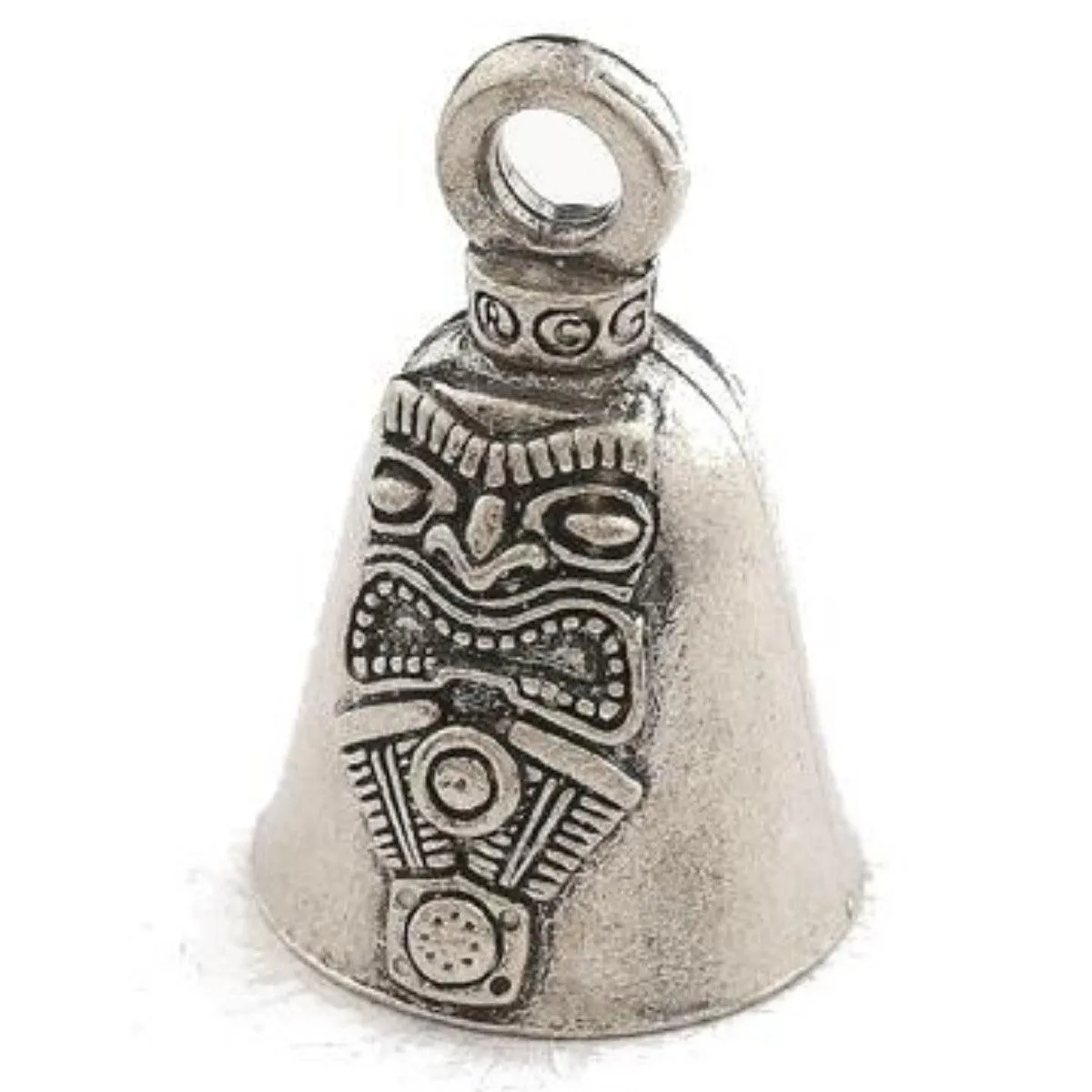 Daniel Smart Guardian Bell® Hula/Tiki, Pewter, 1.5 x 1 in