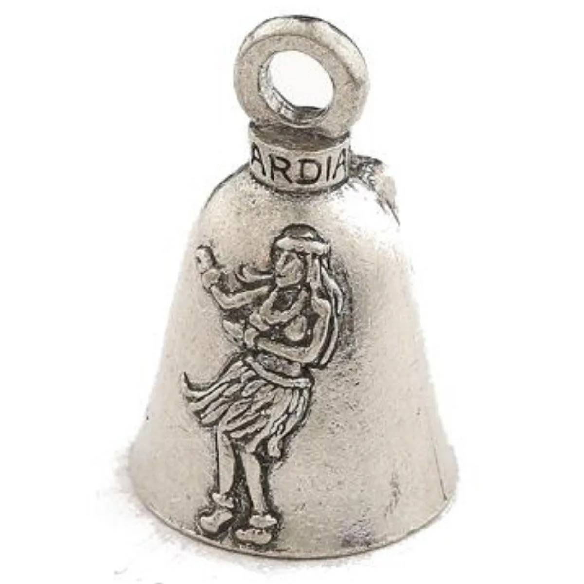 Daniel Smart Guardian Bell® Hula/Tiki, Pewter, 1.5 x 1 in