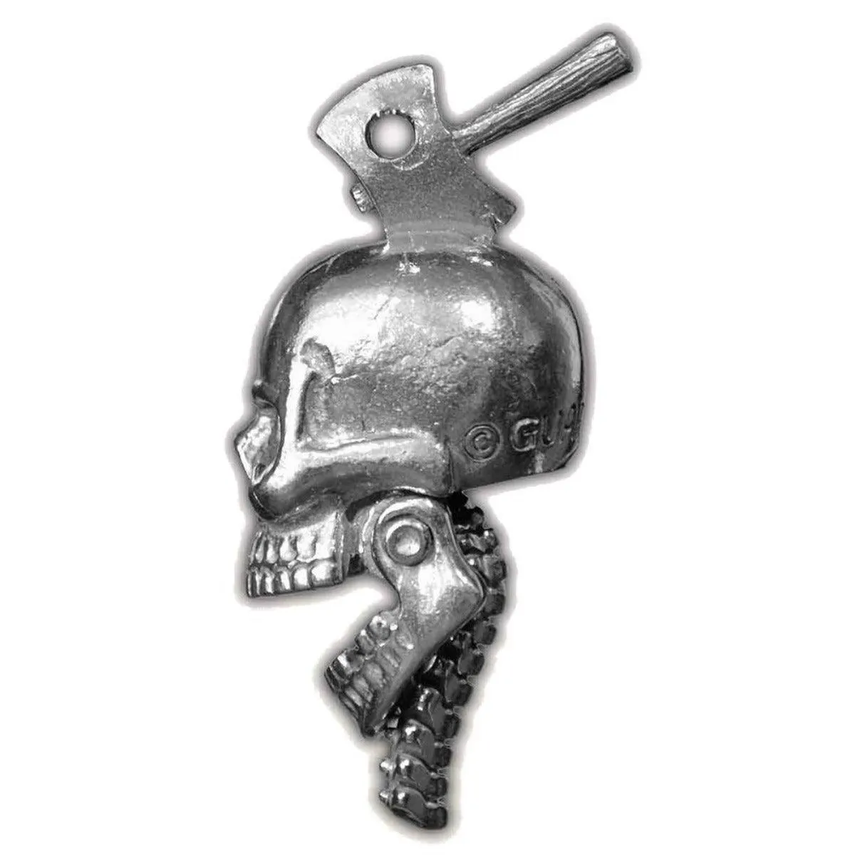 Daniel Smart Guardian Bell® Skull Crusher, Pewter, 1.5 x 1 in