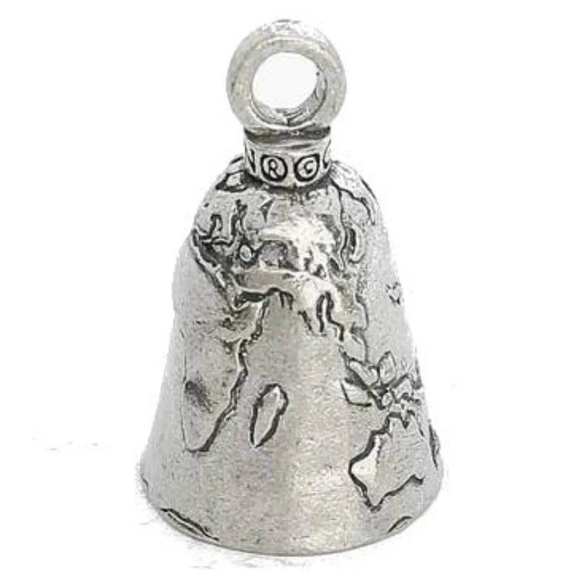 Daniel Smart Guardian Bell® World Map, Pewter, 1.5 x 1 in