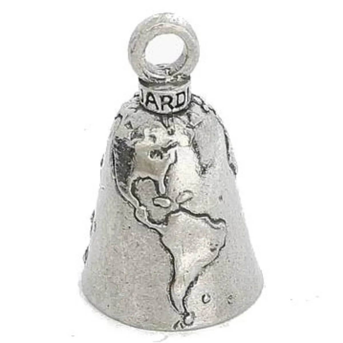 Daniel Smart Guardian Bell® World Map, Pewter, 1.5 x 1 in