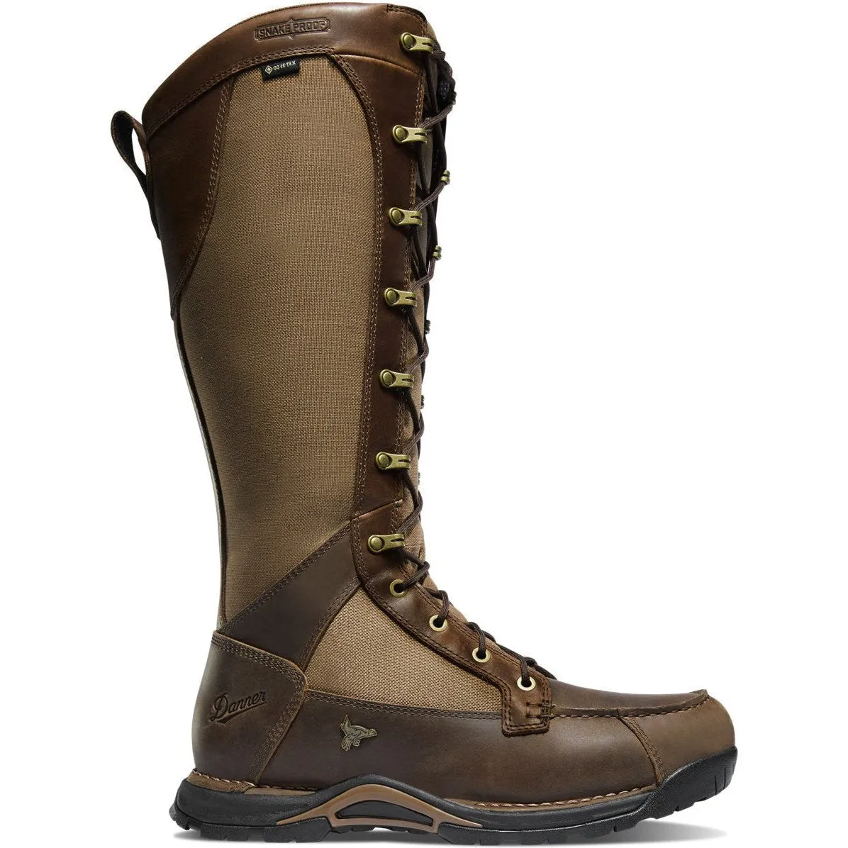 Danner Men's Sharptail 17" Side Zip Snake Hunt Boot -Brown- 45041