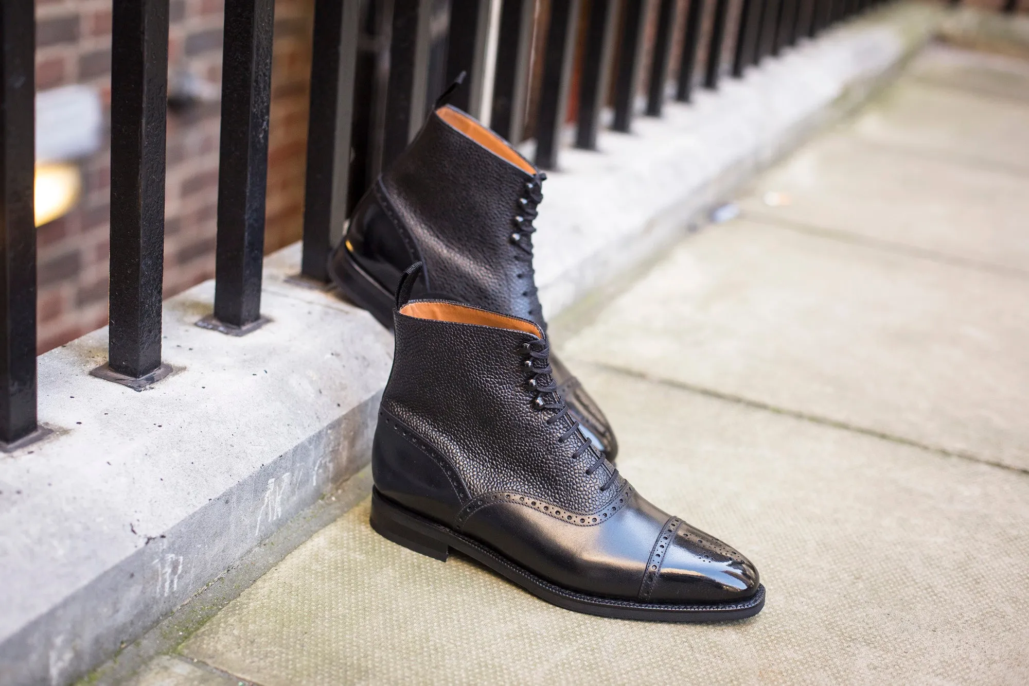 David - MTO - Black Calf / Black Country Calf - LPB Last - City Rubber Sole