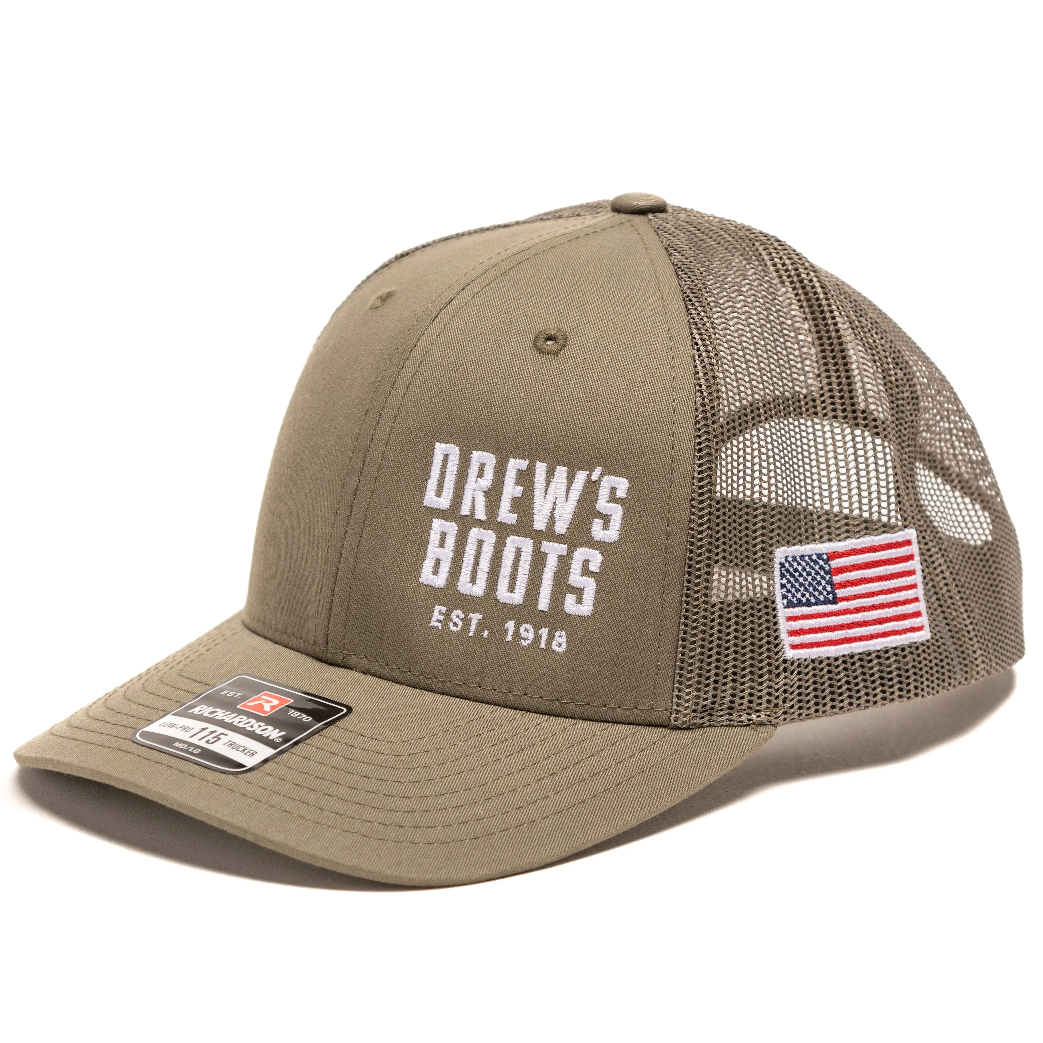 Drew's Boots Trucker Hat - Solid Loden