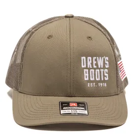 Drew's Boots Trucker Hat - Solid Loden