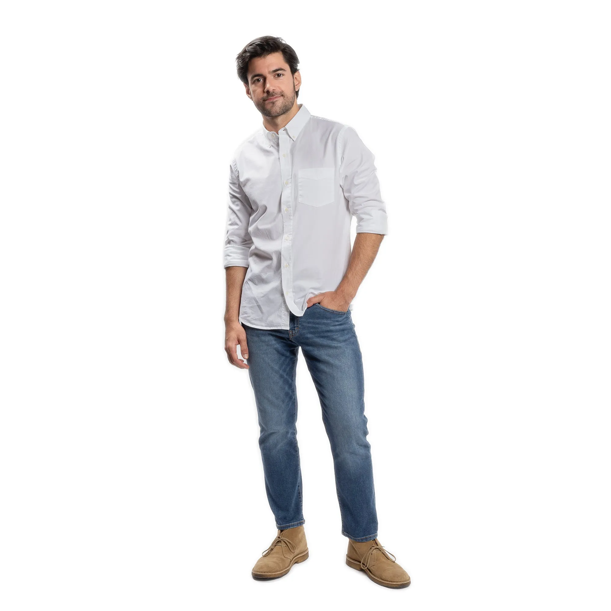 Everyday Stretch Oxford Standard Fit -  White