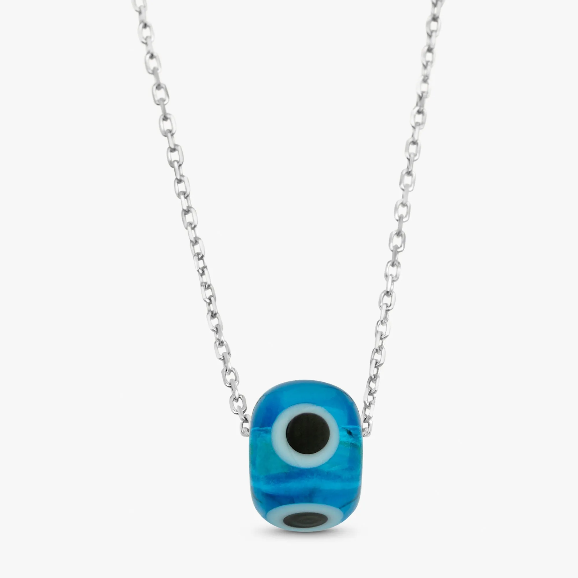 Evil Eye Glass Pendant Necklace, Gabriella