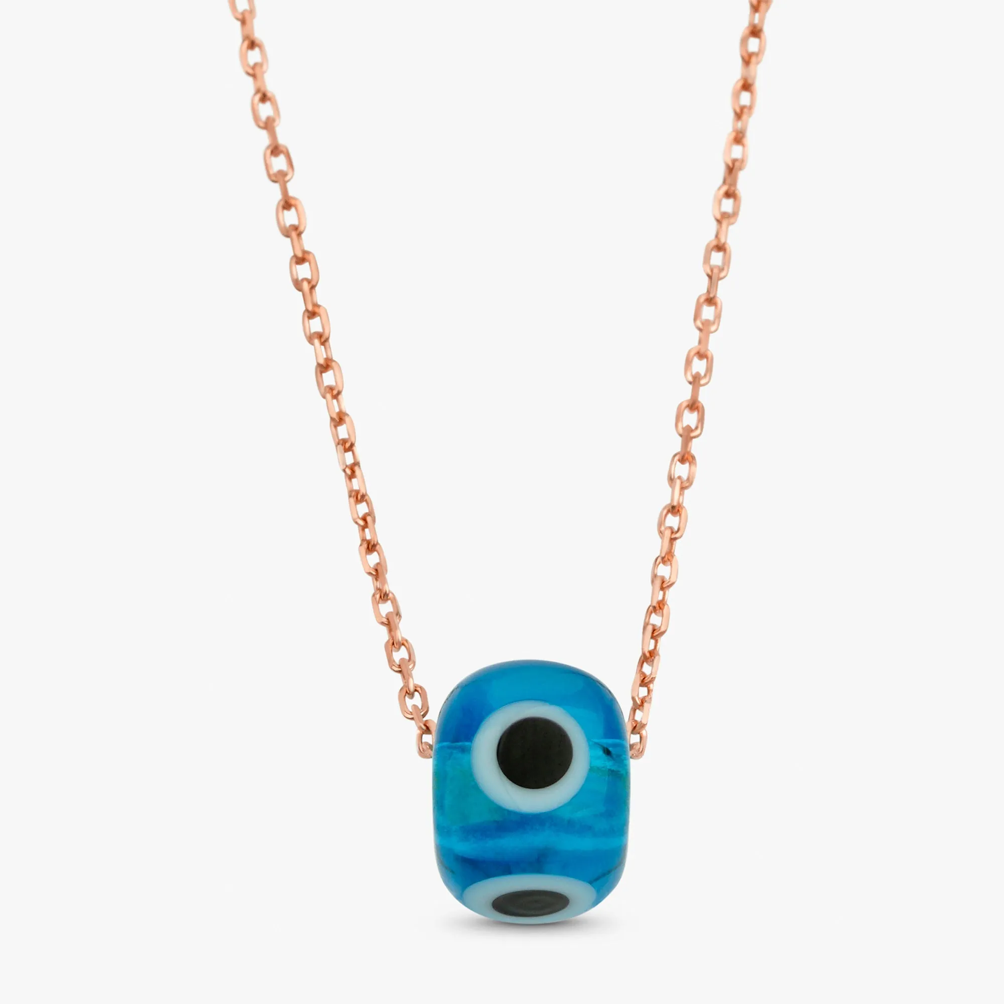 Evil Eye Glass Pendant Necklace, Gabriella