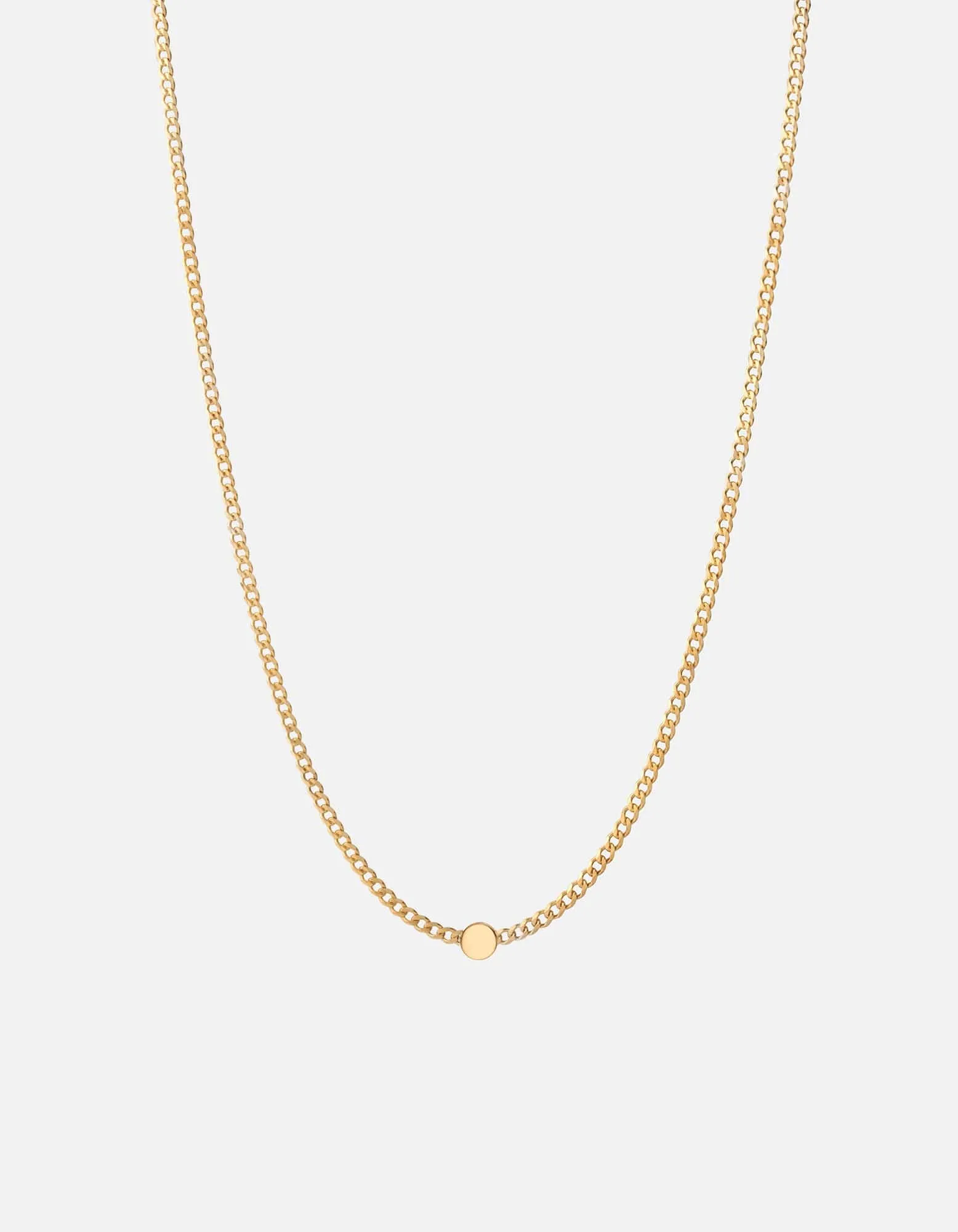 Eye of Time Type Chain Necklace, Gold Vermeil/Blue