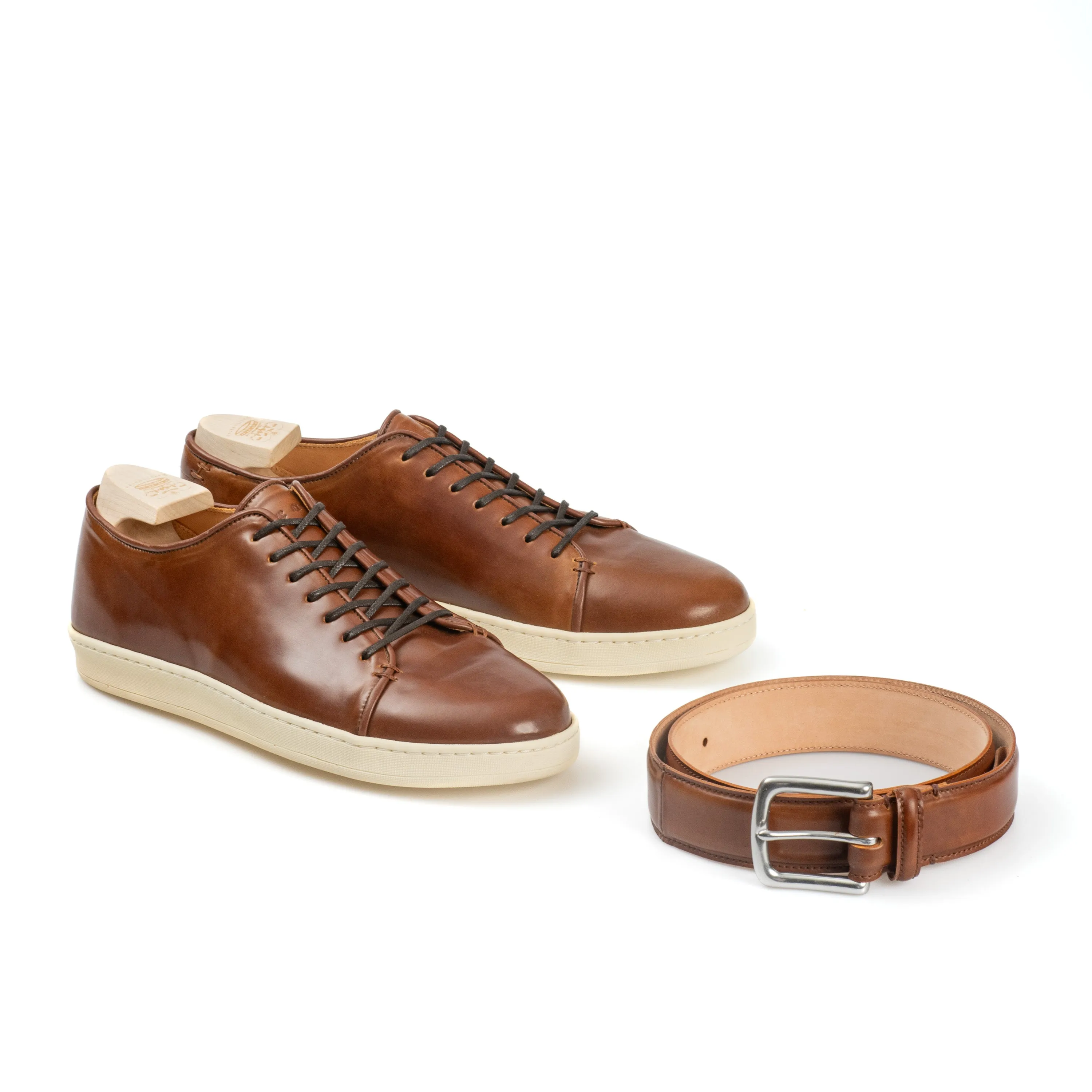 Feather Edge Belt - D10 Tan Shinki Shell Cordovan