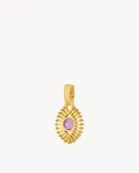 February Devotion Luzzu Eye Birthstone Pendant, Gold