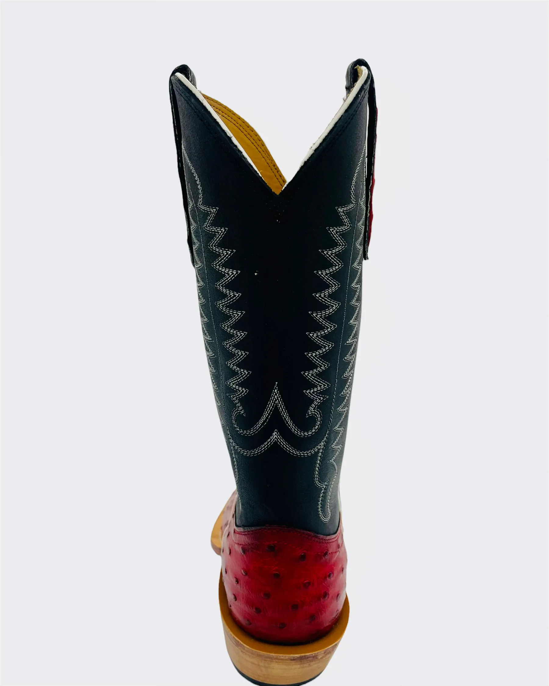 Fenoglio Exclusive Red Full Quill Ostrich Men's Boot