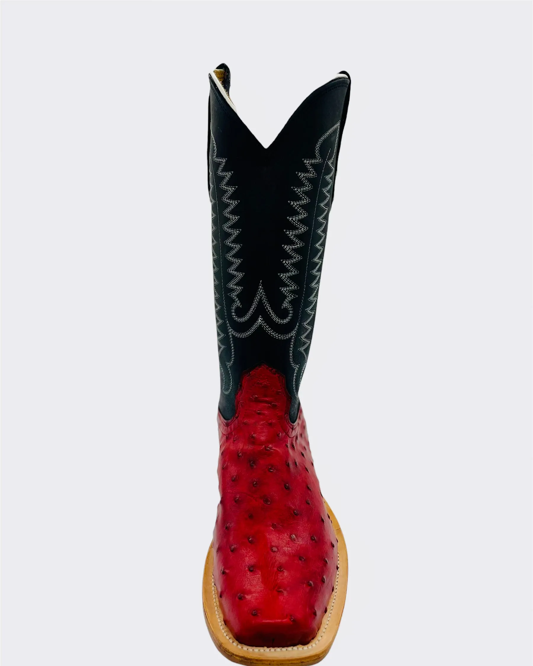 Fenoglio Exclusive Red Full Quill Ostrich Men's Boot