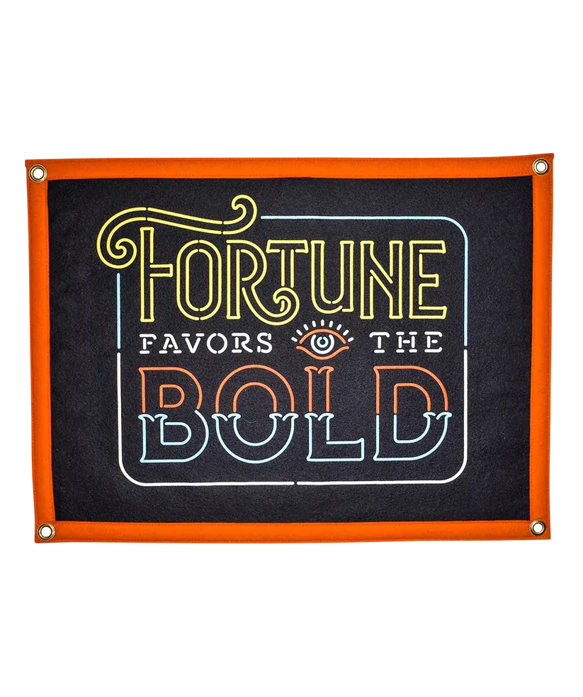 Fortune Favors the Bold Camp Flag - Oxford Pennant