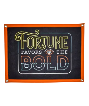 Fortune Favors the Bold Camp Flag - Oxford Pennant