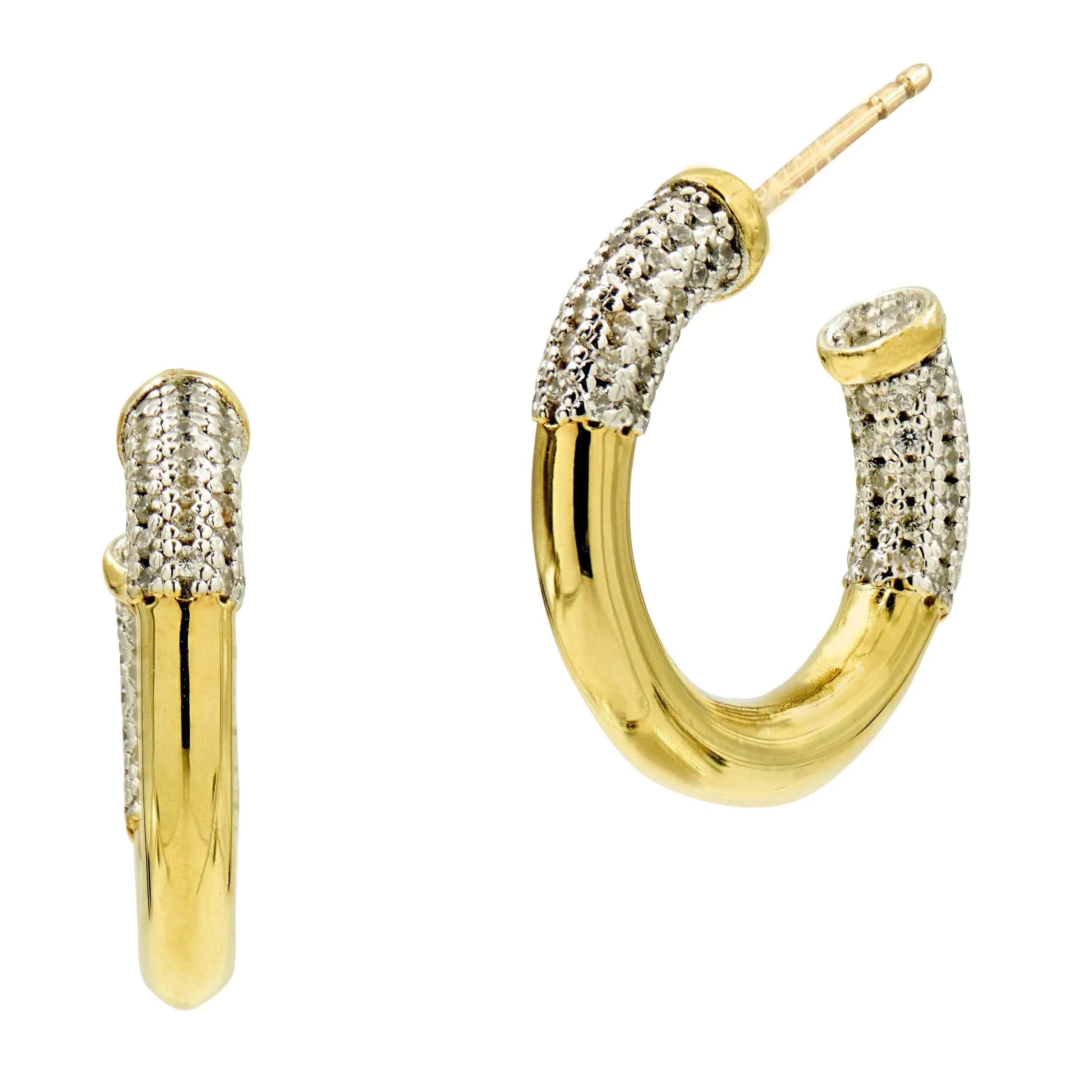 FREIDA ROTHMAN Miss Modern Sleek Hoop Earrings