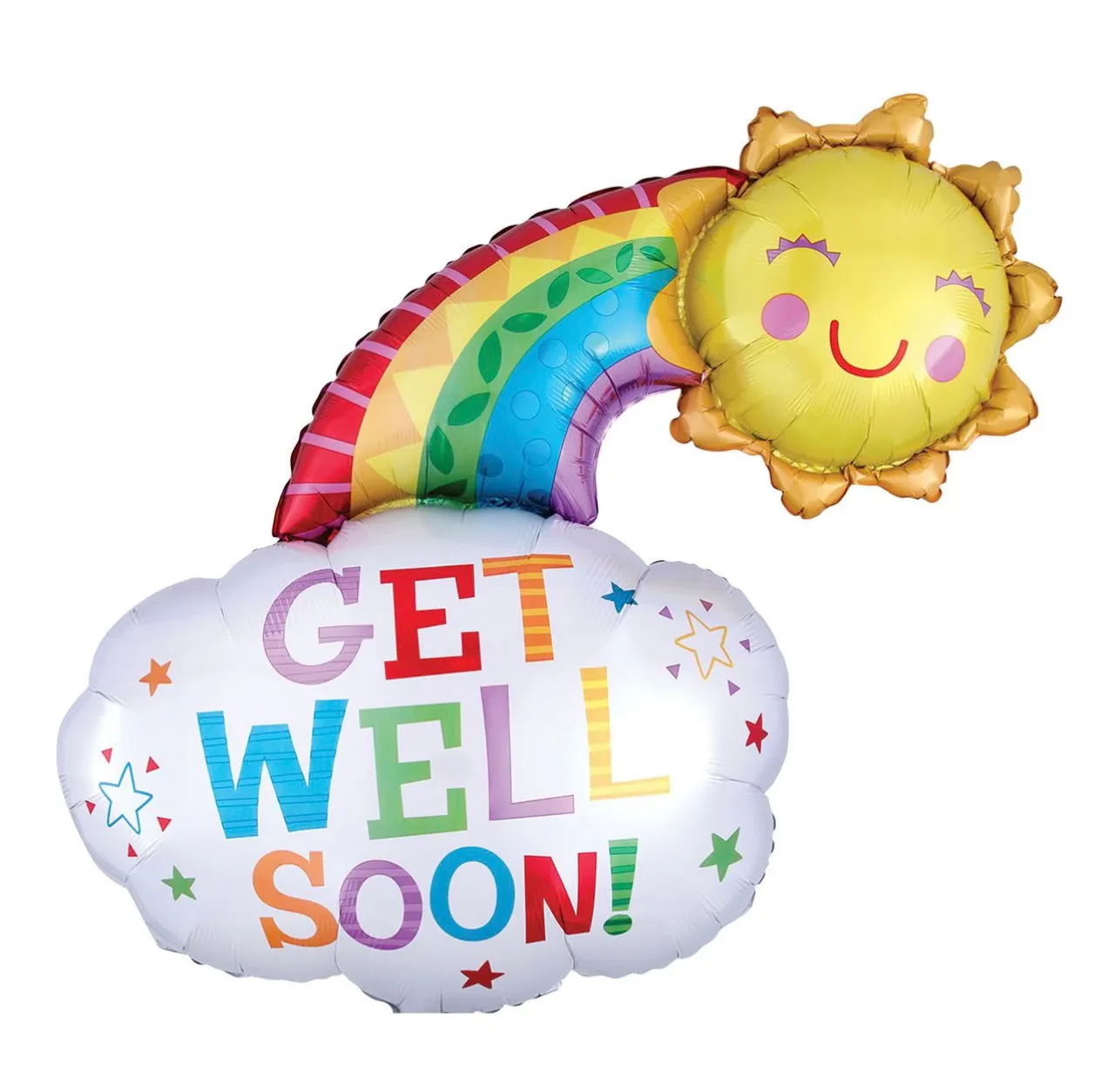 Get Well Rainbow Jumbo Balloon