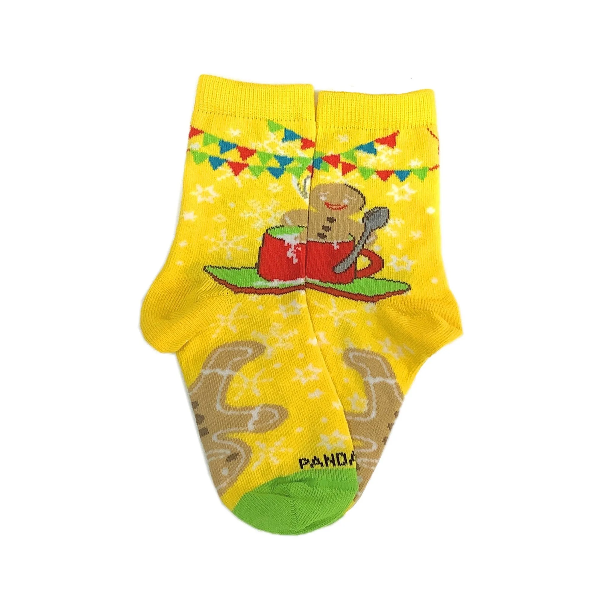 Gingerbread Man Sock Set for Kids (Ages 3-7)