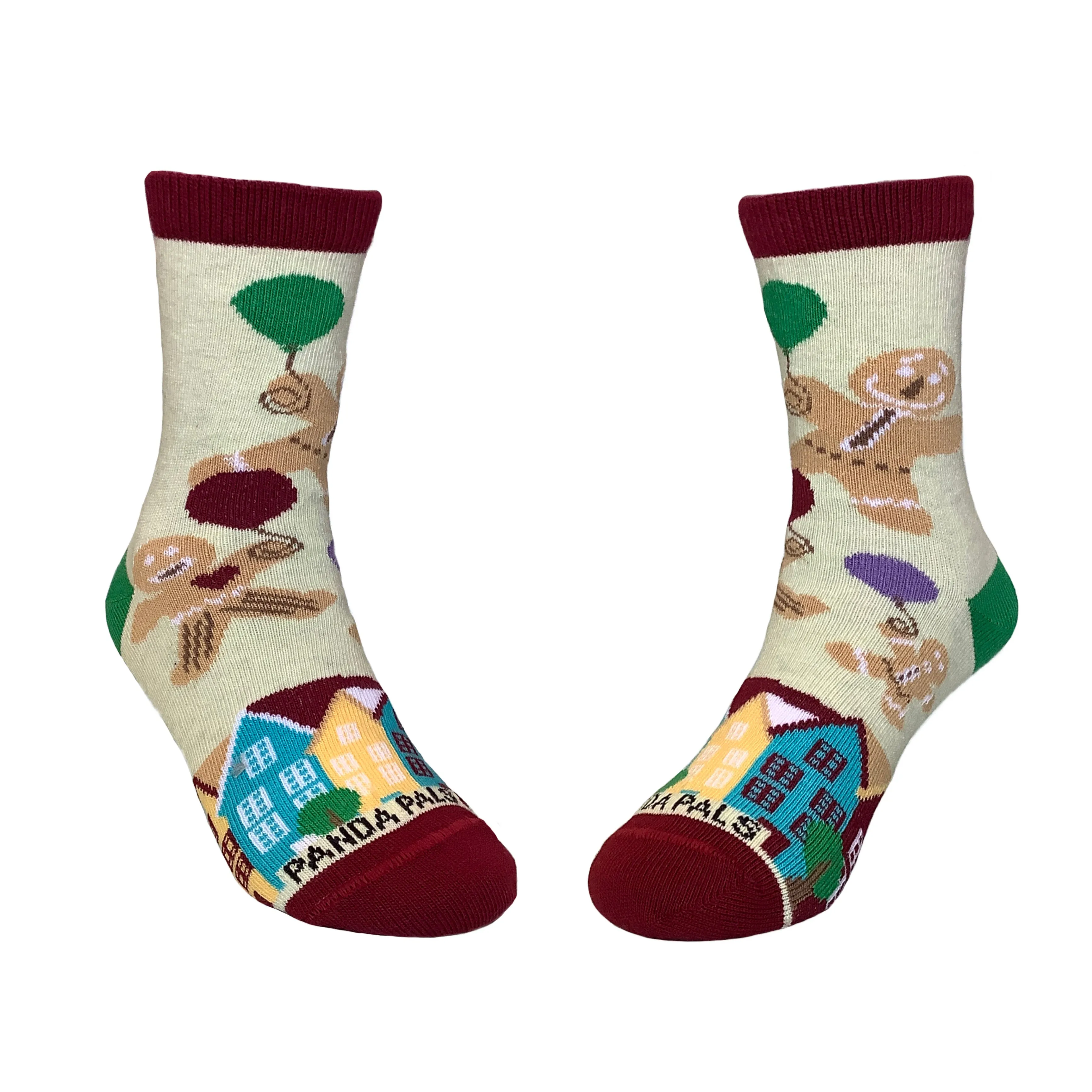 Gingerbread Man Sock Set for Kids (Ages 3-7)