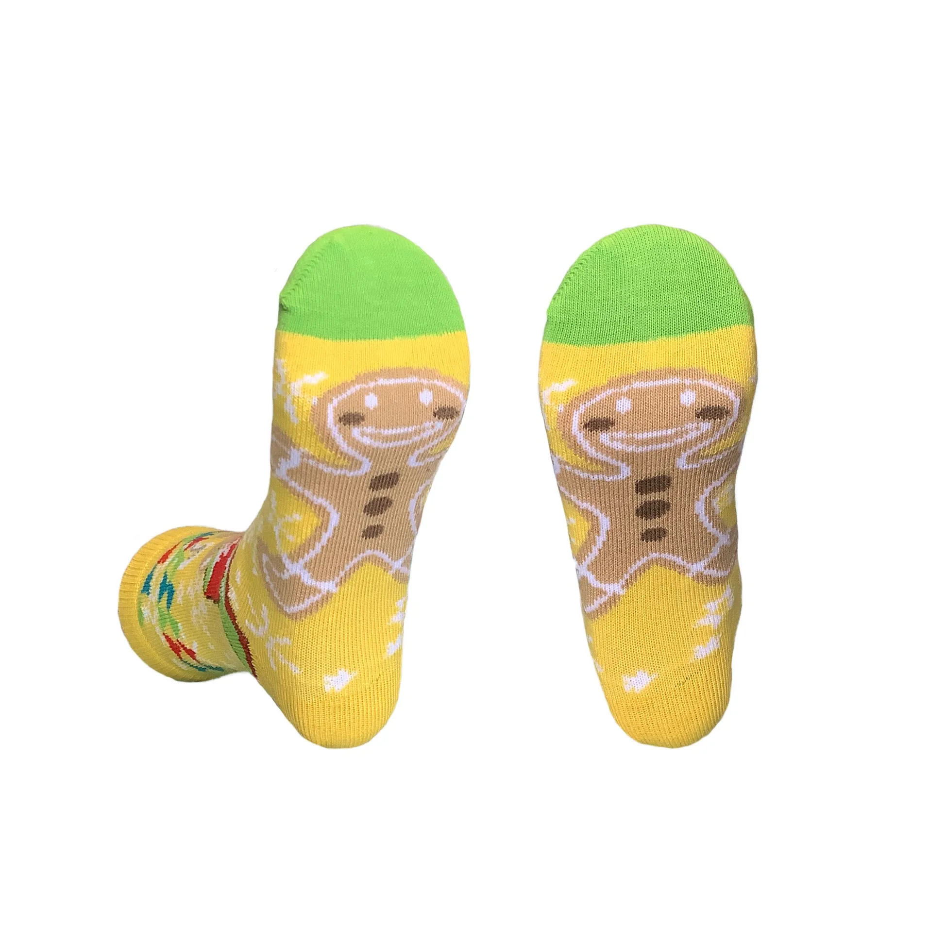 Gingerbread Man Sock Set for Kids (Ages 3-7)