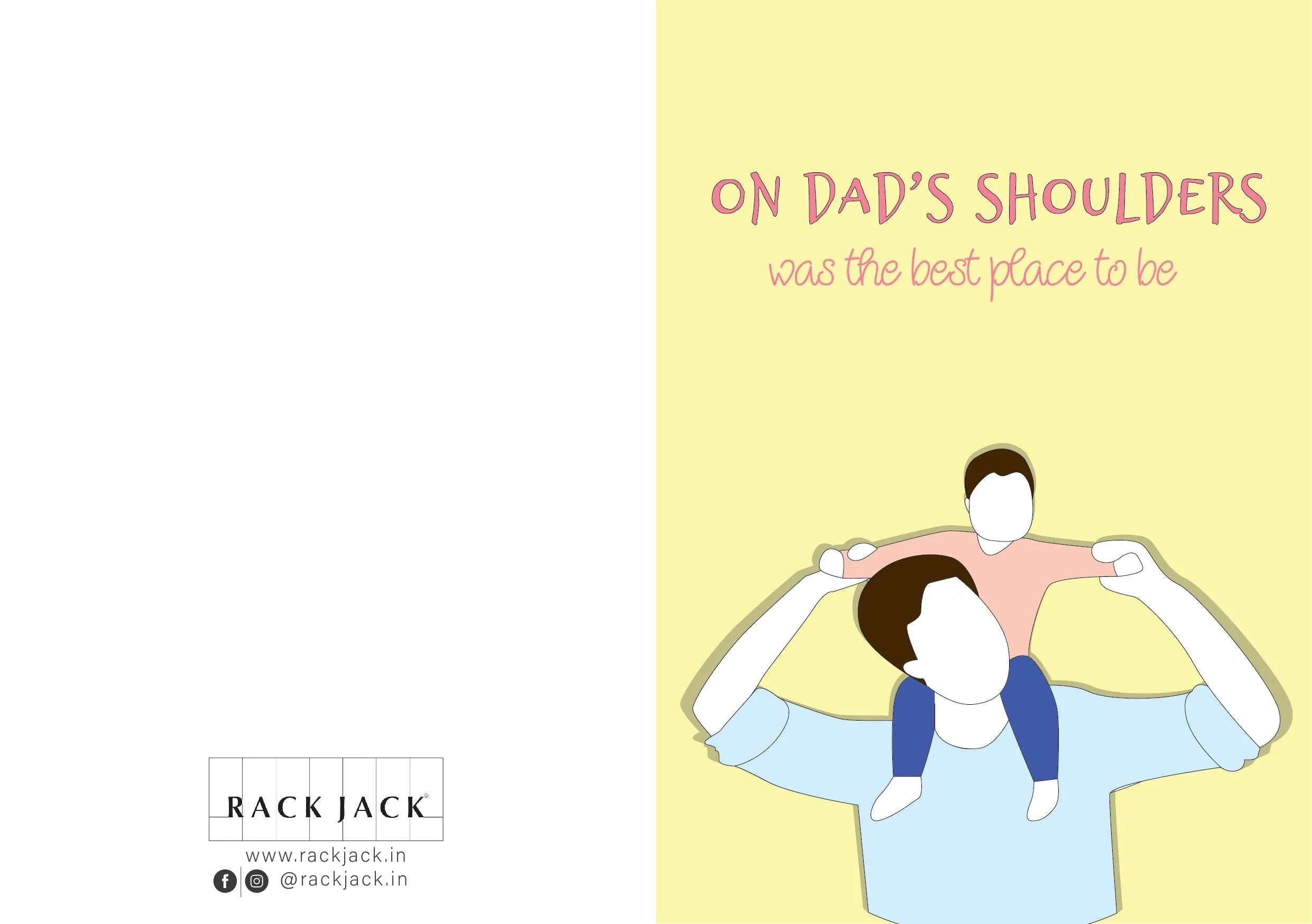 Greeting Card For Dad - On Dad's Shoulders