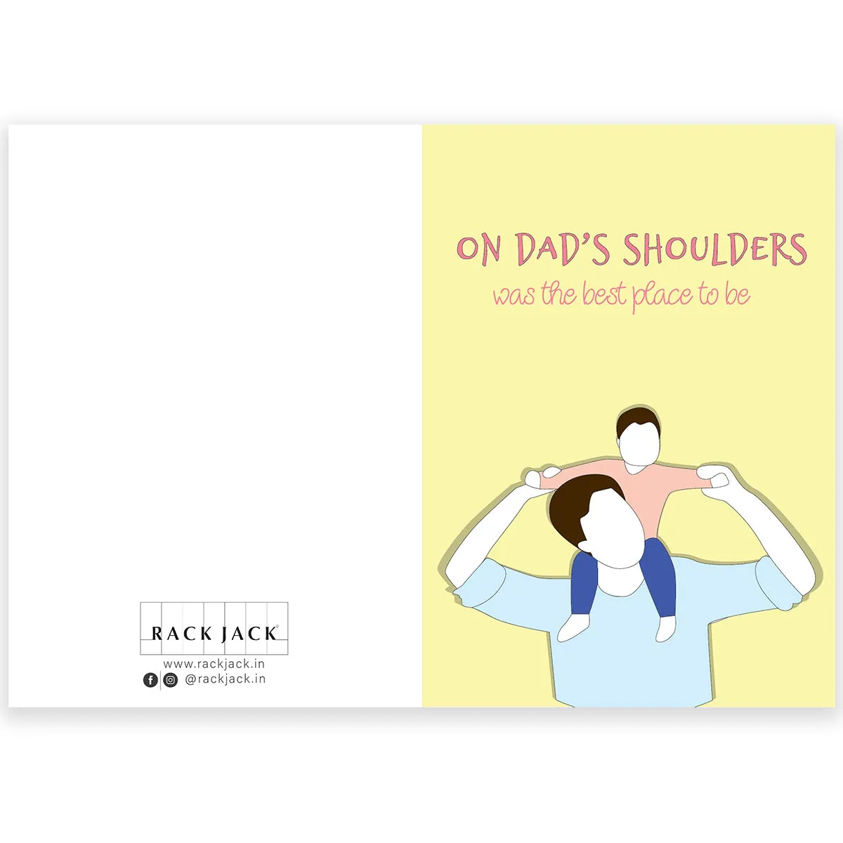 Greeting Card For Dad - On Dad's Shoulders