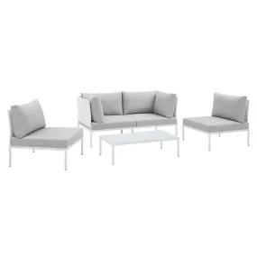 Harmony 4-Piece  Sunbrella® Outdoor Patio Aluminum Seating Set