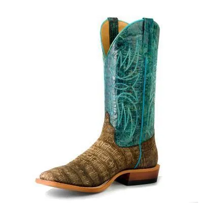 Horse Power Adult Boots - HP1815 Coca Vintage Bottom with Turquoise Dive Top