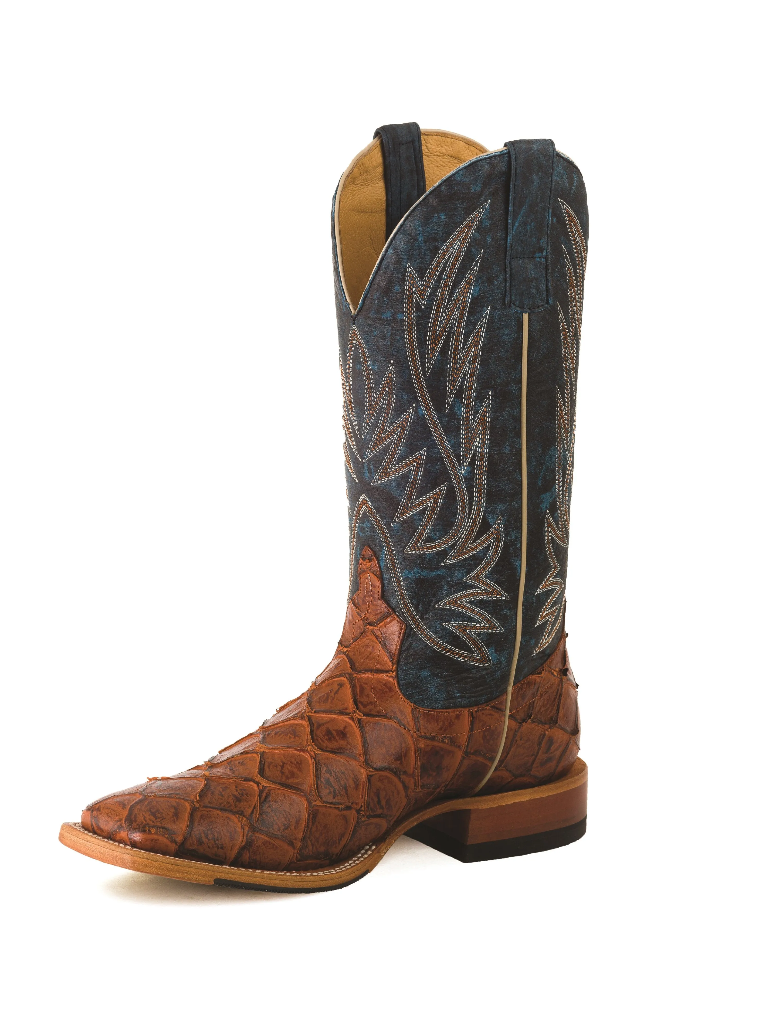 Horse Power Adult Boots - HP1823 Cognac Filet Bottom with Seas the Day Top