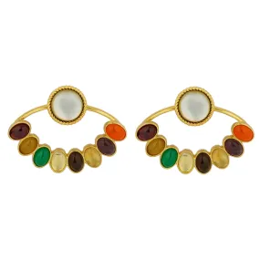 Inner Shakti Navratna Stud Earrings