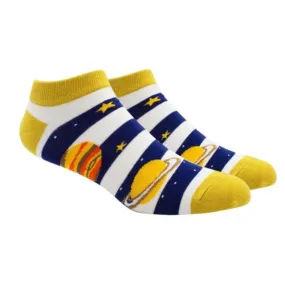 Jupiter and Saturn Planet Ankle Socks (Adult Large - Men's Shoe Sizes 8-12)