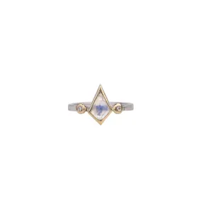 Kali - Moonstone kite & diamond ring