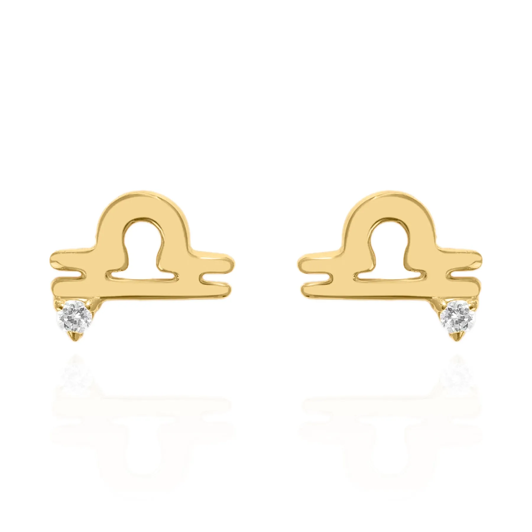 Kali Zodiac Symbol Stud Earrings | 18K Gold Plated