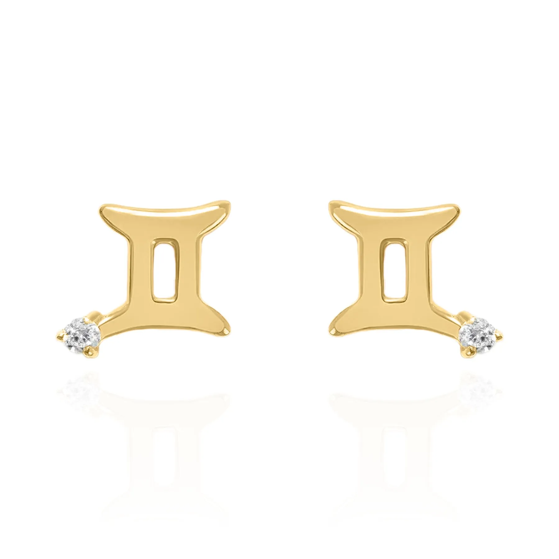 Kali Zodiac Symbol Stud Earrings | 18K Gold Plated