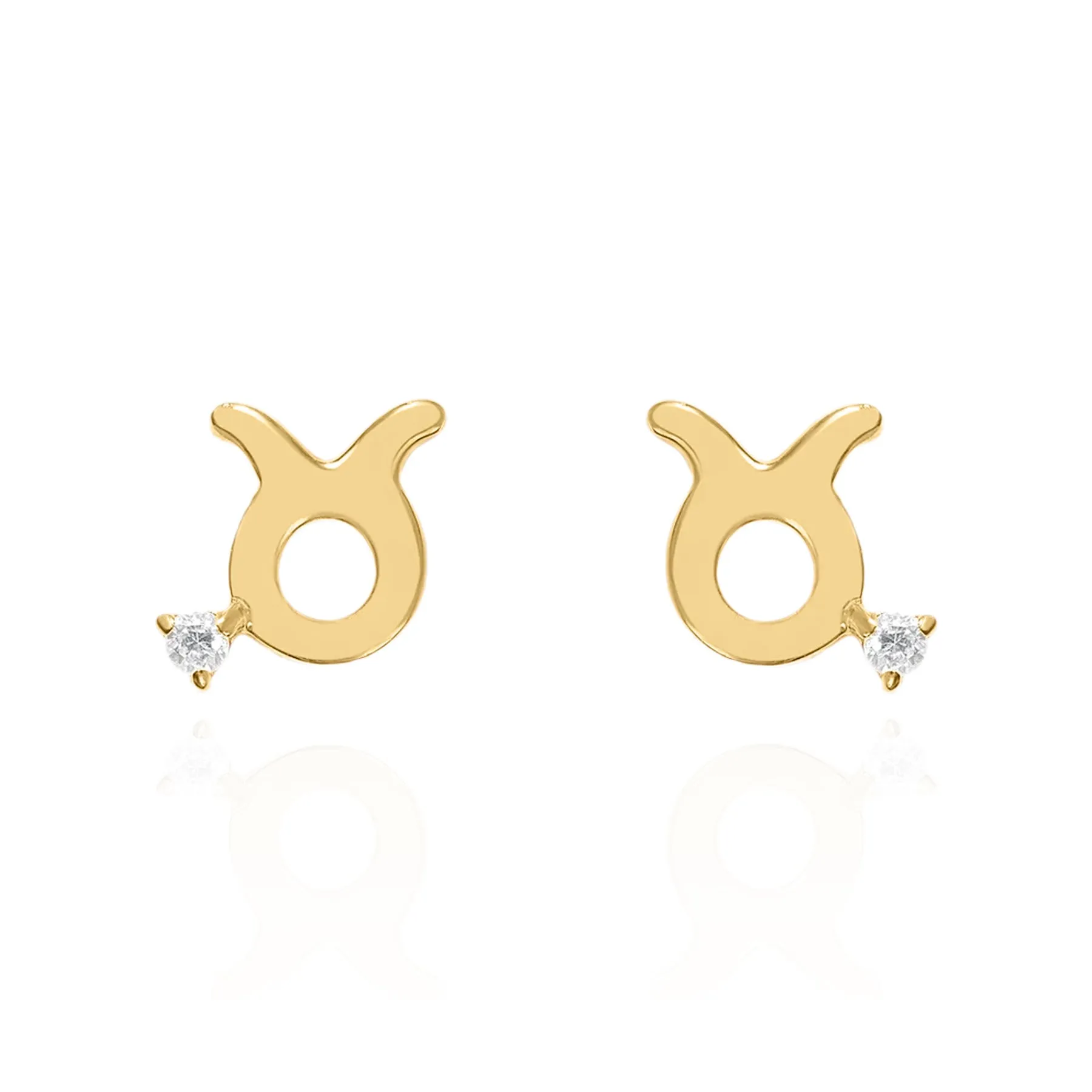 Kali Zodiac Symbol Stud Earrings | 18K Gold Plated