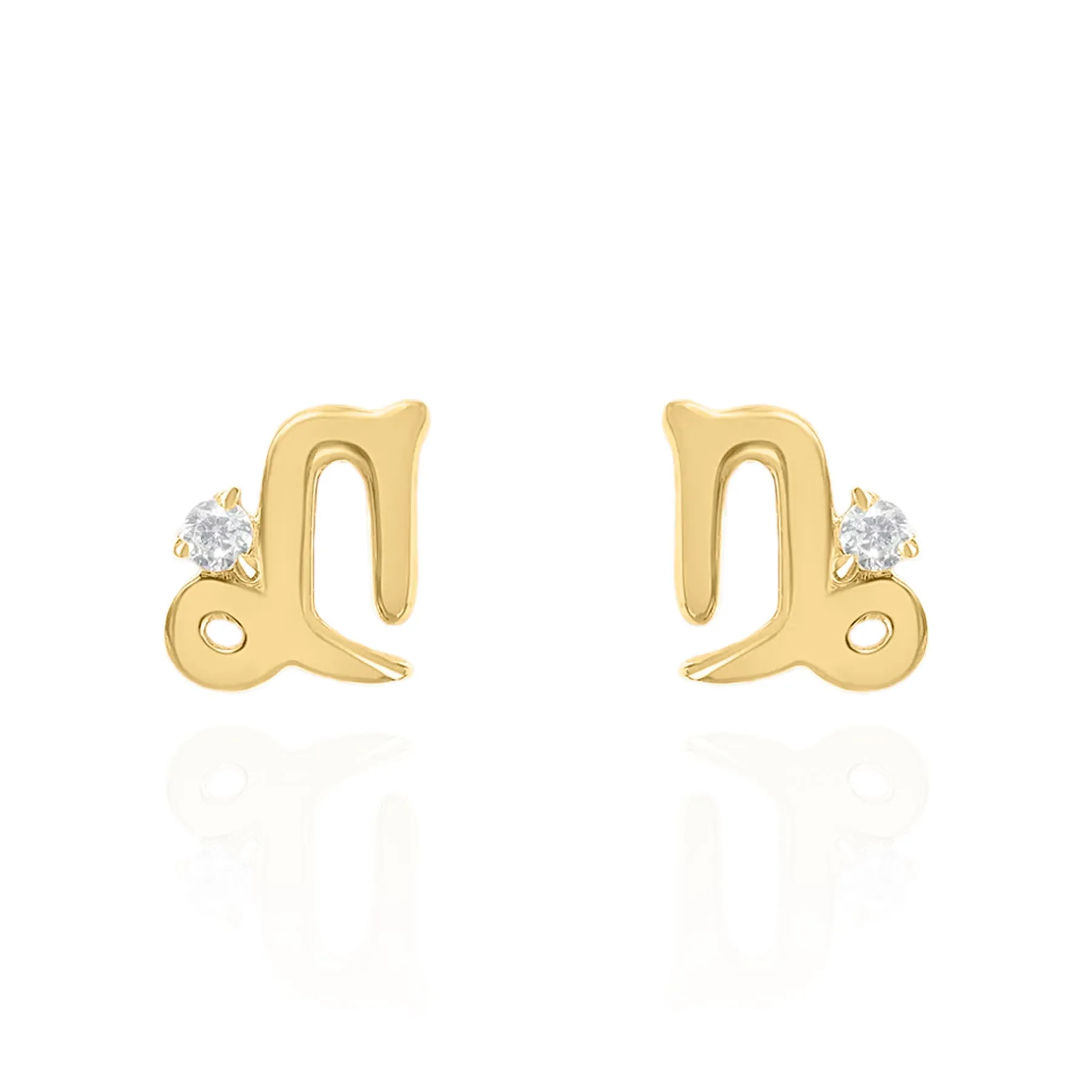 Kali Zodiac Symbol Stud Earrings | 18K Gold Plated