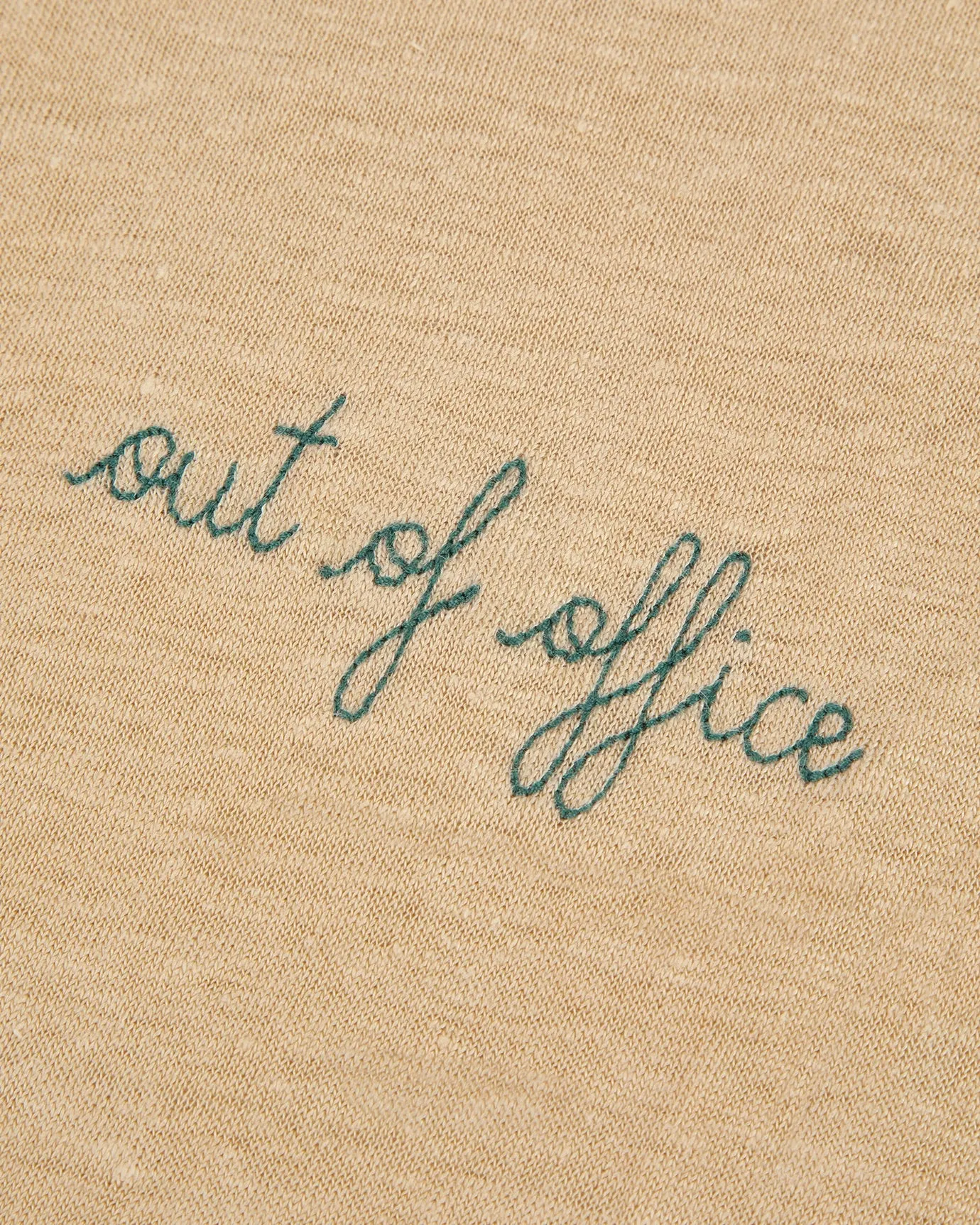 Linen Villiers T-shirt "out of office"