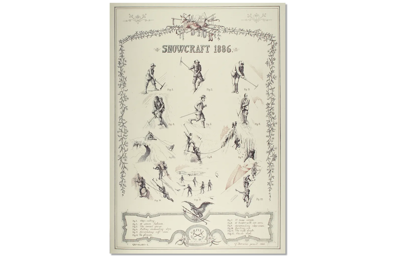 Lithographic print: Snowcraft 1886