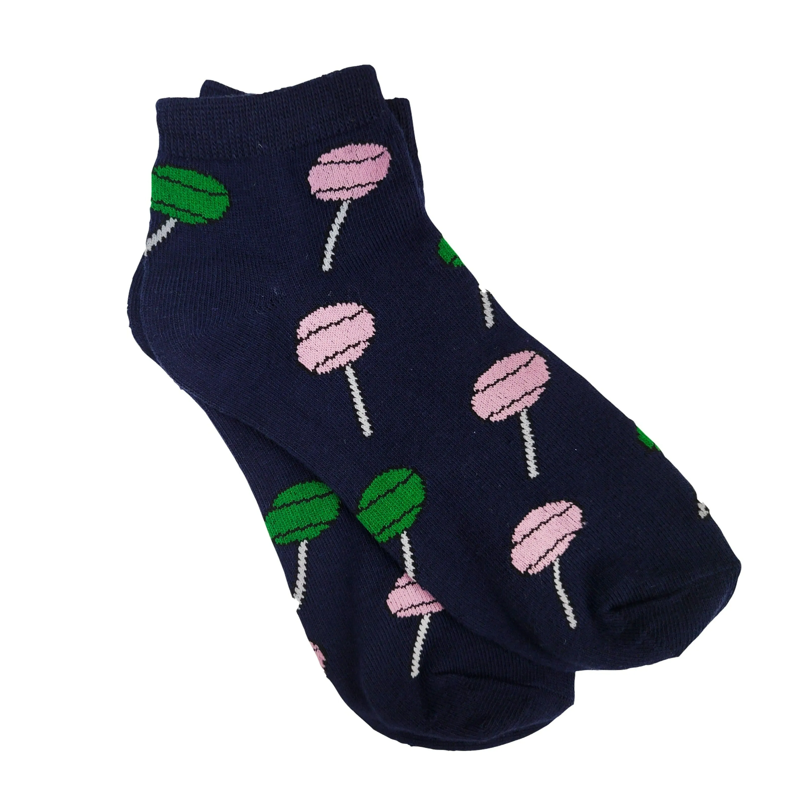 Lollipop Patterned Ankle Socks (Adult Medium - Women's Shoe Sizes 5-10)