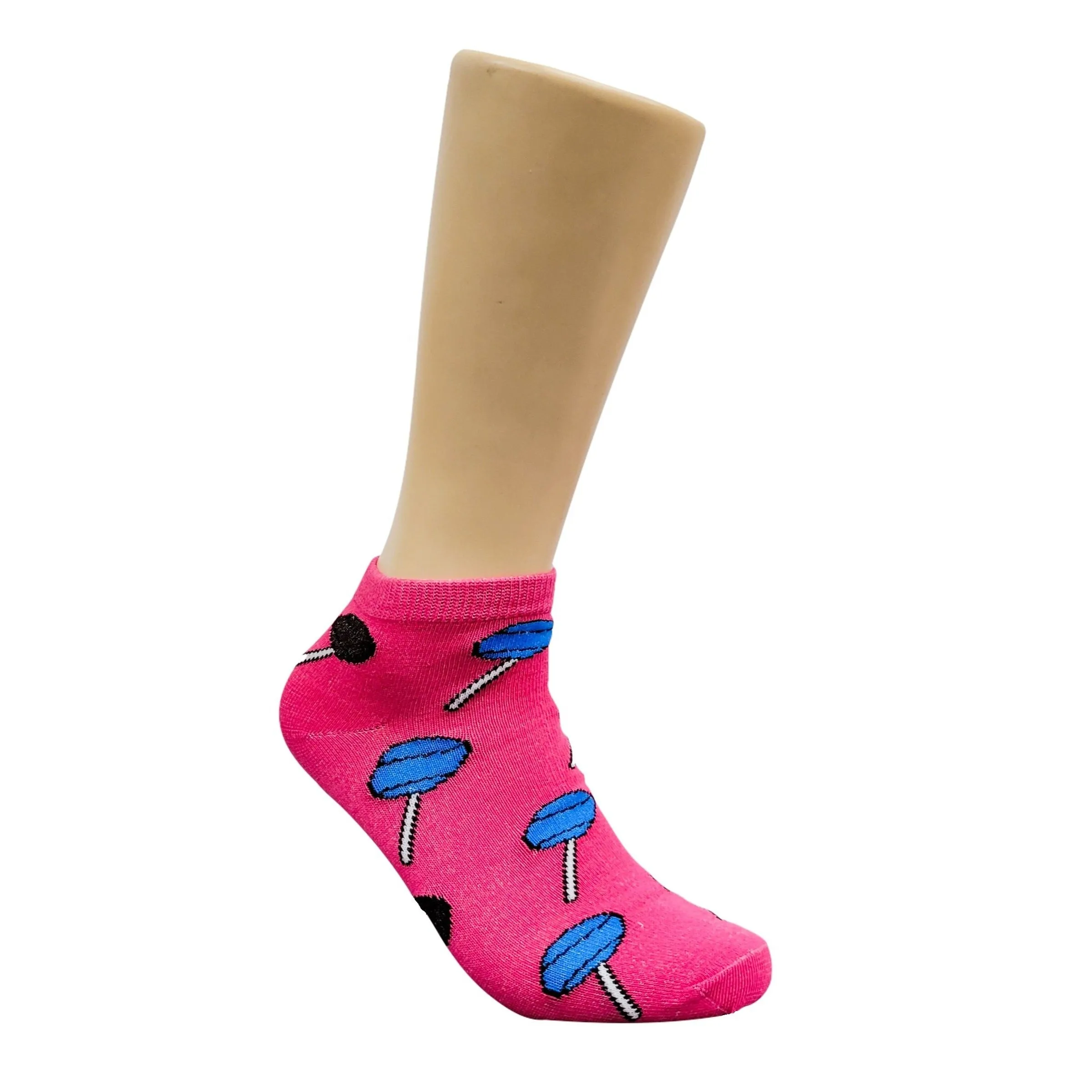 Lollipop Patterned Ankle Socks (Adult Medium - Women's Shoe Sizes 5-10)