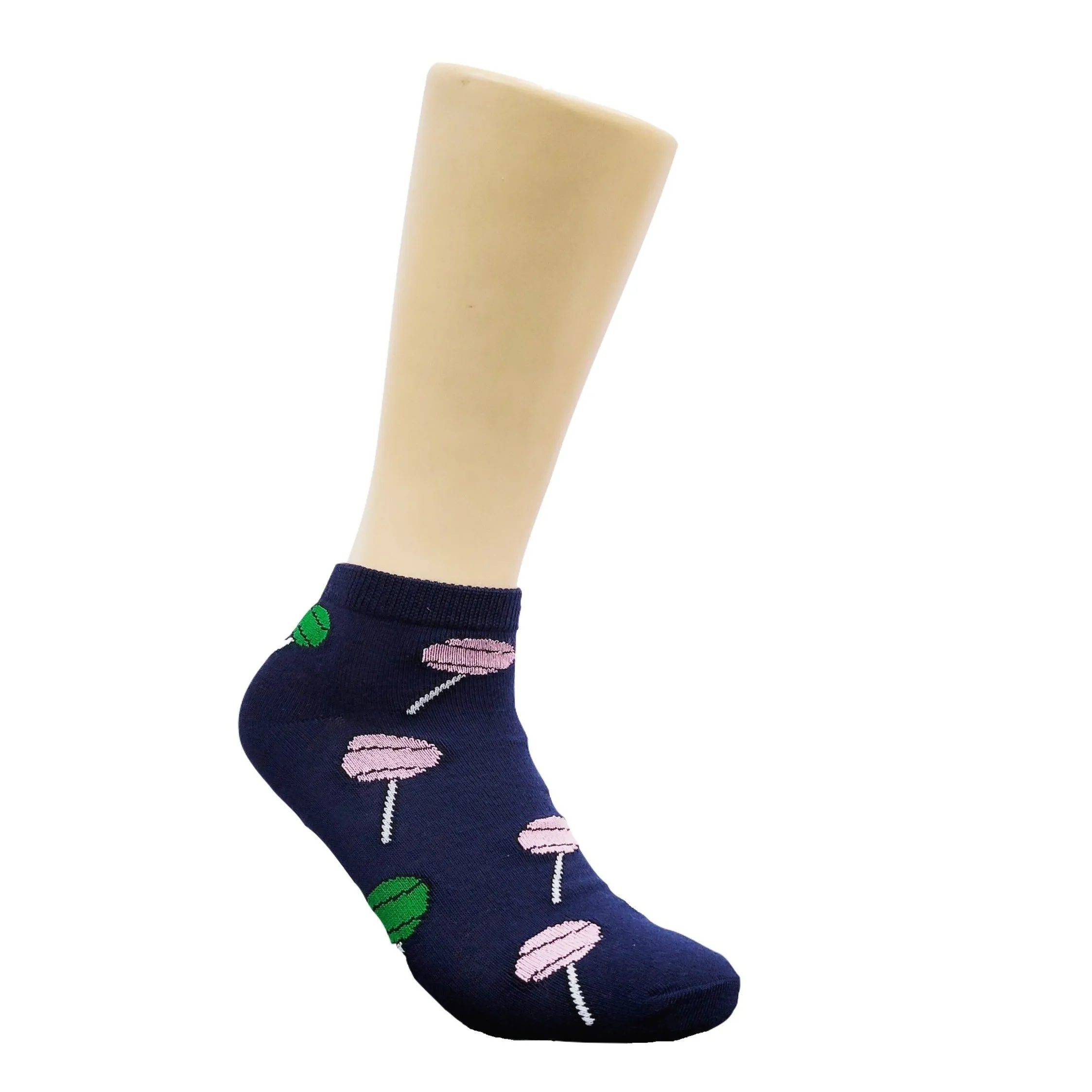 Lollipop Patterned Ankle Socks (Adult Medium - Women's Shoe Sizes 5-10)