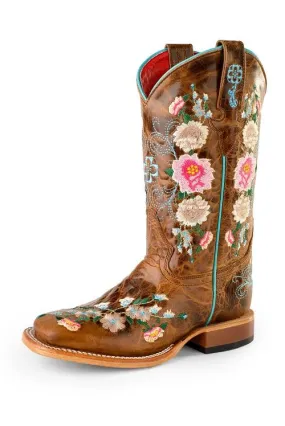 Macie Bean Kids Boots - MK9012 Honey Bunch Bottom with Honey Bunch Floral Top