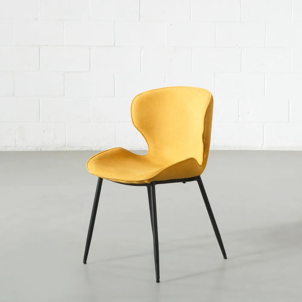 MARILYN - Yellow Fabric Dining Chair