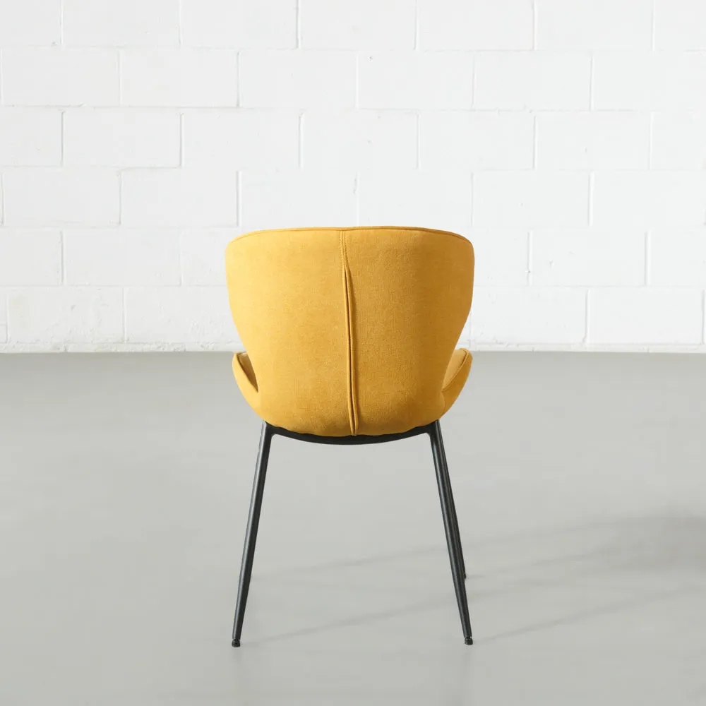 MARILYN - Yellow Fabric Dining Chair