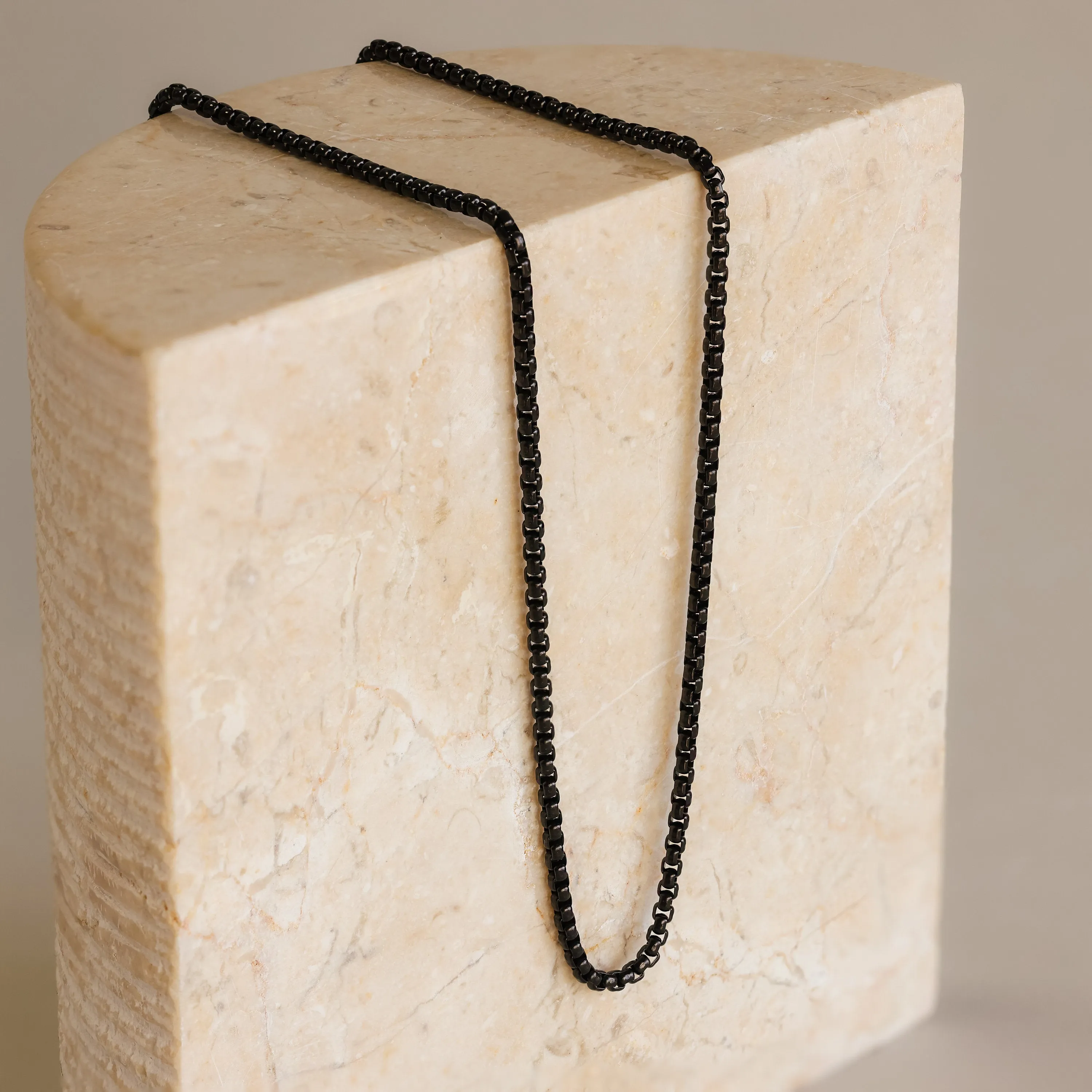 Men's Black Rolo Chain