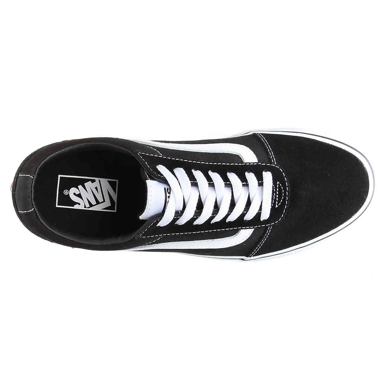 Mens Classic Black and White Vans Ward Old Skool Styling