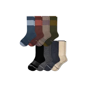 Men's Merino Wool Blend Calf Sock 8-Pack