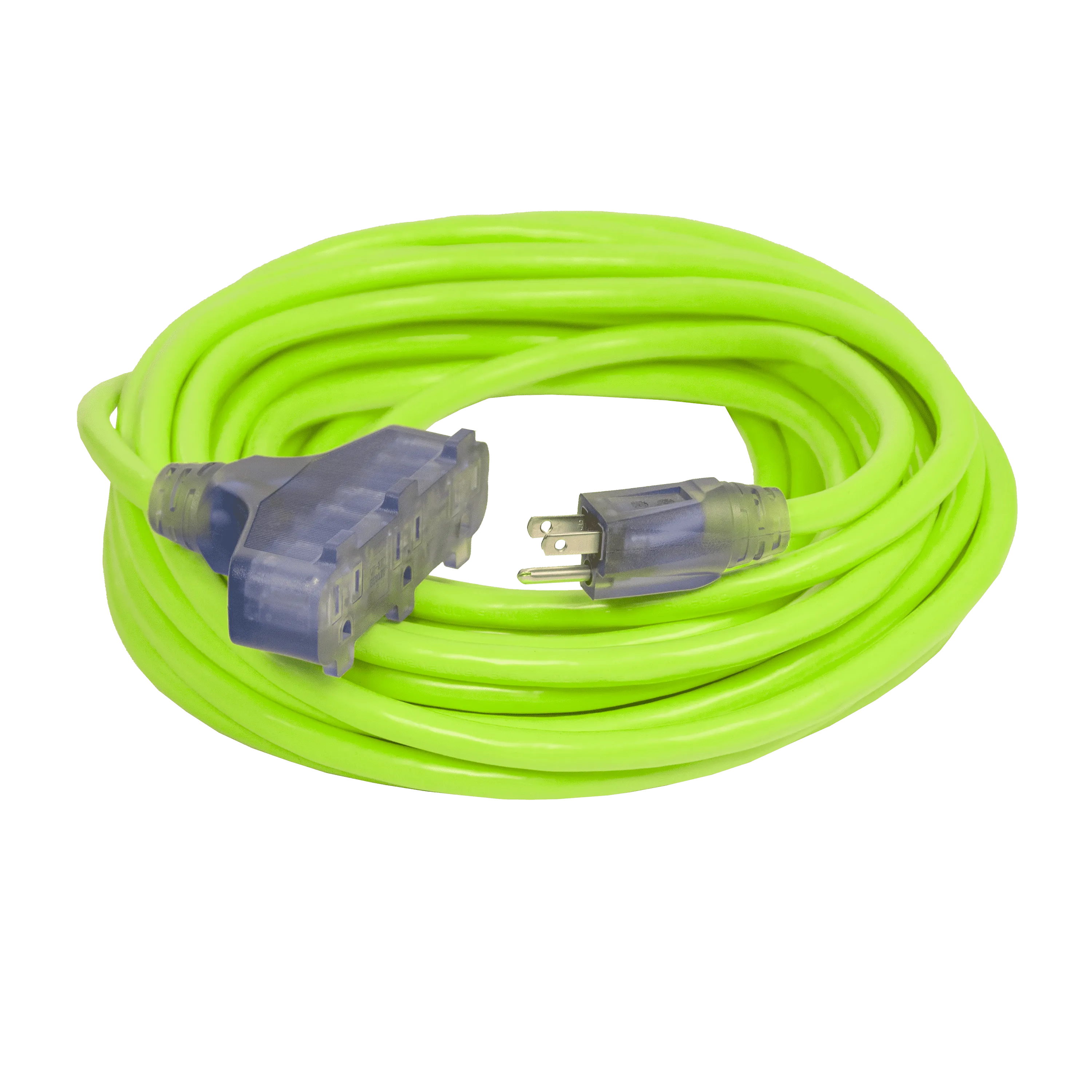 Outdoor Single Lighted 3-Outlet Extension Cord