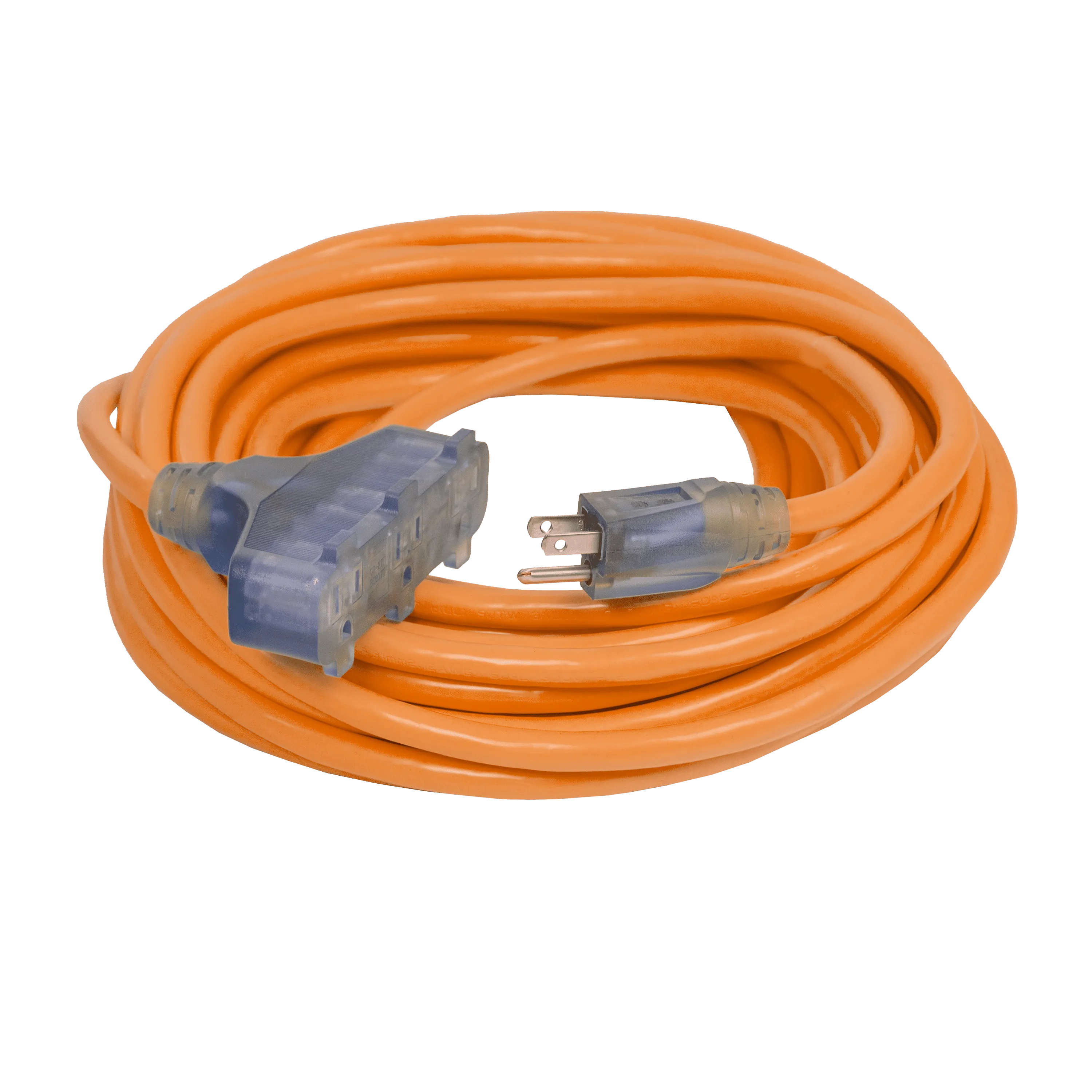 Outdoor Single Lighted 3-Outlet Extension Cord