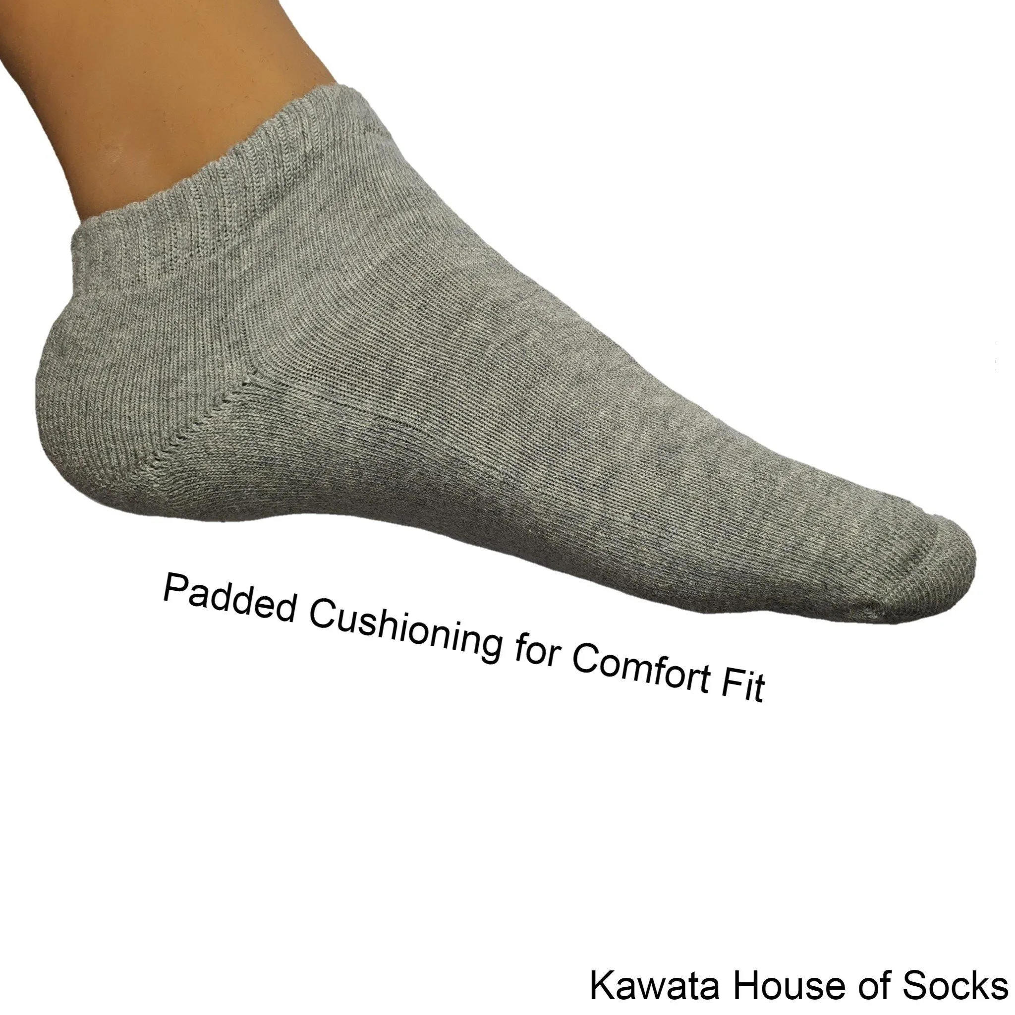 Padded Plain Ankle Sport Socks